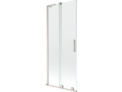 Mexen Velar L posuvná 2-krídlová vaňová zástena 80 x 150 cm, transparentná, brúsený nikel - 896-080-003-01-97