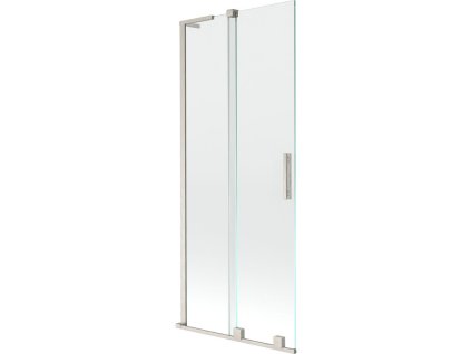 Mexen Velar L posuvná 2-krídlová vaňová zástena 85 x 150 cm, transparentná, brúsený nikel - 896-085-003-01-97