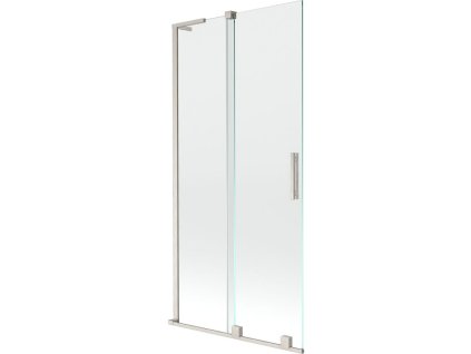 Mexen Velar L posuvná 2-krídlová vaňová zástena 90 x 150 cm, transparentná, brúsený nikel - 896-090-003-01-97