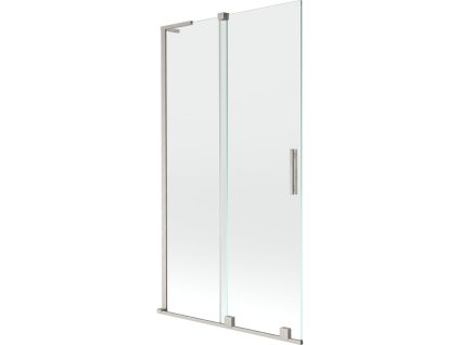 Mexen Velar L posuvná 2-krídlová vaňová zástena 100 x 150 cm, transparentná, brúsený nikel - 896-100-003-01-97