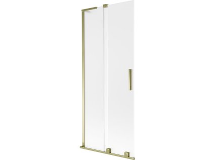 Mexen Velar L posuvná 2-krídlová vaňová zástena 85 x 150 cm, matná, zlatá - 896-085-003-31-50