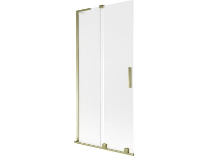 Mexen Velar L posuvná 2-krídlová vaňová zástena 90 x 150 cm, matná, zlatá - 896-090-003-31-50