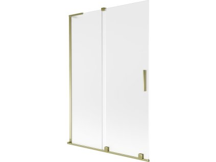 Mexen Velar L posuvná 2-krídlová vaňová zástena 120 x 150 cm, matná, zlatá - 896-120-003-31-50