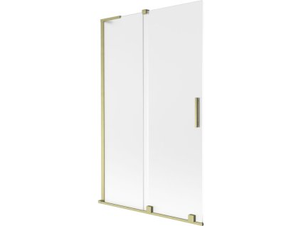 Mexen Velar L posuvná 2-krídlová vaňová zástena 110 x 150 cm, matná, brúsené zlato - 896-110-003-31-55
