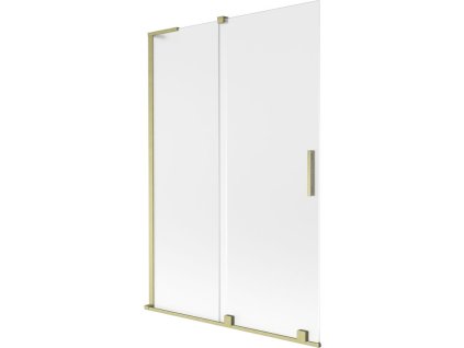 Mexen Velar L posuvná 2-krídlová vaňová zástena 120 x 150 cm, matná, brúsené zlato - 896-120-003-31-55