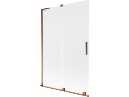 Mexen Velar L posuvná 2-krídlová vaňová zástena 120 x 150 cm, matná, ružové zlato - 896-120-003-31-60