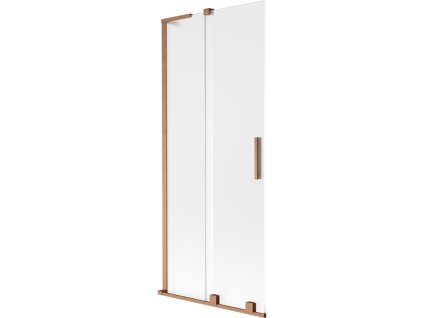 Mexen Velar L posuvná 2-krídlová vaňová zástena 85 x 150 cm, matná, brúsená meď - 896-085-003-31-65
