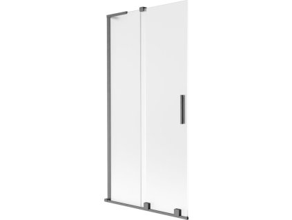 Mexen Velar L posuvná 2-krídlová vaňová zástena 90 x 150 cm, matná, pištoľovo sivá kartáčovaná - 896-090-003-31-66