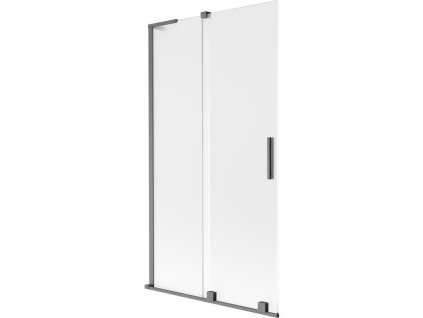 Mexen Velar L posuvná 2-krídlová vaňová zástena 100 x 150 cm, matná, pištoľovo sivá kartáčovaná - 896-100-003-31-66