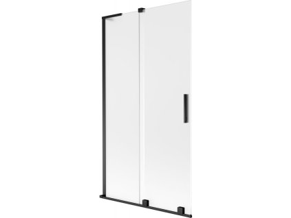 Mexen Velar L posuvná 2-krídlová vaňová zástena 100 x 150 cm, matná, čierna - 896-100-003-31-70