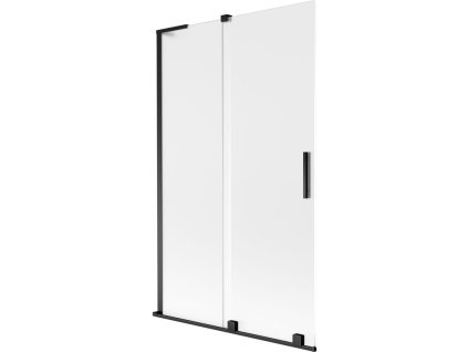 Mexen Velar L posuvná 2-krídlová vaňová zástena 110 x 150 cm, matná, čierna - 896-110-003-31-70