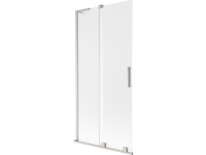 Mexen Velar L posuvná 2-krídlová vaňová zástena 90 x 150 cm, matná, brúsený nikel - 896-090-003-31-97