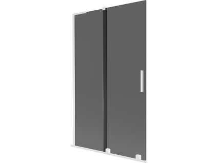 Mexen Velar L posuvná 2-krídlová vaňová zástena 110 x 150 cm, grafitová, biela - 896-110-003-41-20