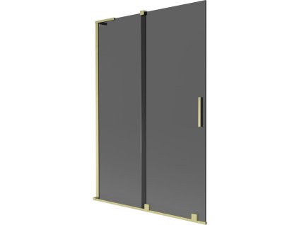 Mexen Velar L posuvná 2-krídlová vaňová zástena 120 x 150 cm, grafitová, brúsené zlato - 896-120-003-41-55