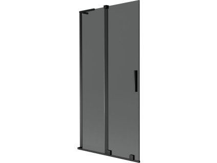 Mexen Velar L posuvná 2-krídlová vaňová zástena 90 x 150 cm, grafitová, čierna - 896-090-003-41-70