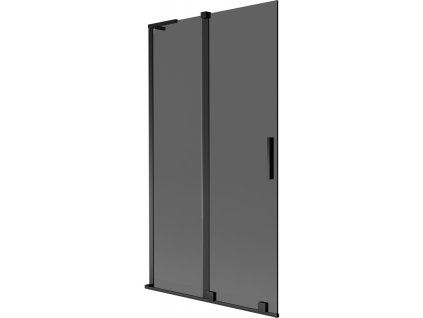 Mexen Velar L posuvná 2-krídlová vaňová zástena 100 x 150 cm, grafitová, čierna - 896-100-003-41-70