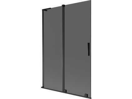Mexen Velar L posuvná 2-krídlová vaňová zástena 120 x 150 cm, grafitová, čierna - 896-120-003-41-70