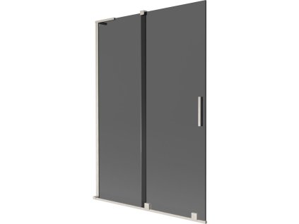 Mexen Velar L posuvná 2-krídlová vaňová zástena 120 x 150 cm, grafitová, brúsený nikel - 896-120-003-41-97
