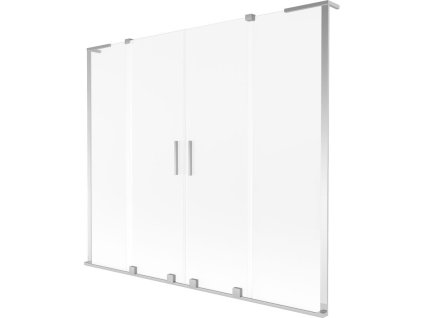 Mexen Velar L Duo 2-krídlová posuvná vaňová zástena 170 x 150 cm, matná, chróm - 896-170-003-32-01