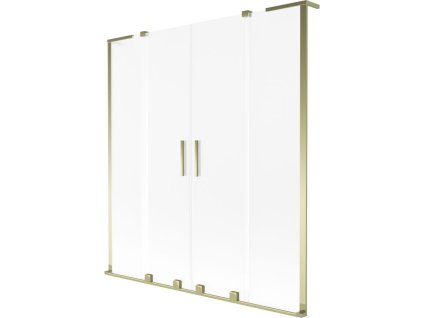 Mexen Velar L Duo 2-krídlová posuvná vaňová zástena 140 x 150 cm, matná, zlatá - 896-140-003-32-50