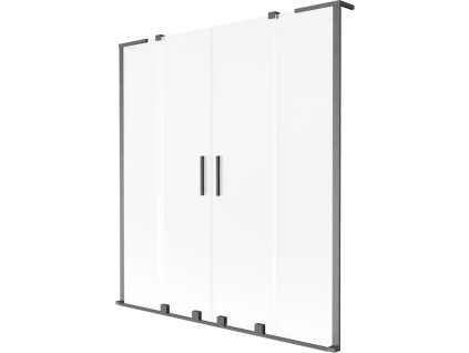 Mexen Velar L Duo 2-krídlová posuvná vaňová zástena 140 x 150 cm, matná, pištoľovo sivá kartáčovaná - 896-140-003-32-66