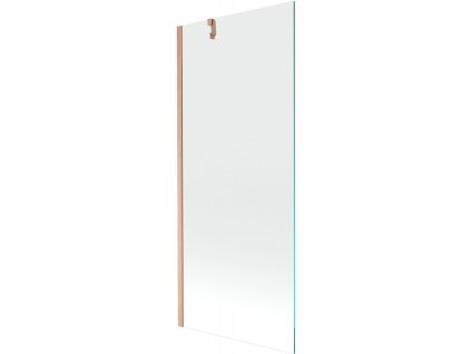 Mexen Next 1-krídlová vaňová zástena 80 x 150 cm, transparentná, brúsená meď - 895-080-000-00-00-65