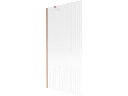 Mexen Next 1-krídlová vaňová zástena 90 x 150 cm, pruhovaná, brúsená meď - 895-090-000-00-09-65