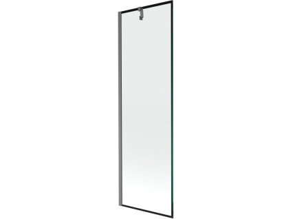 Mexen Next 1-krídlová vaňová zástena 60 x 150 cm, čierny dizajn, pištoľovo šedá kartáčovaná - 895-060-000-00-70-66