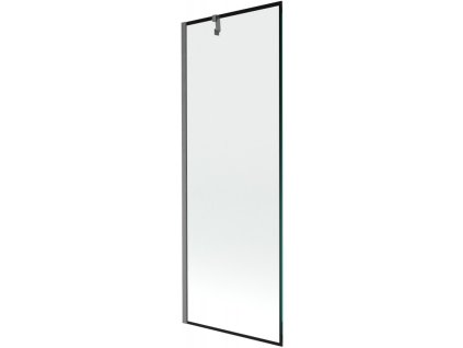 Mexen Next 1-krídlová vaňová zástena 70 x 150 cm, čierny dizajn, pištoľovo šedá kartáčovaná - 895-070-000-00-70-66