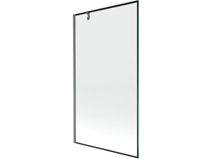 Mexen Next 1-krídlová vaňová zástena 100 x 150 cm, čierny dizajn, pištoľovo šedá kartáčovaná - 895-100-000-00-70-66
