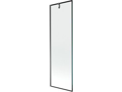 Mexen Next 1-krídlová vaňová zástena 60 x 150 cm, čierny dizajn, pištoľový kov - 895-060-000-00-70-95