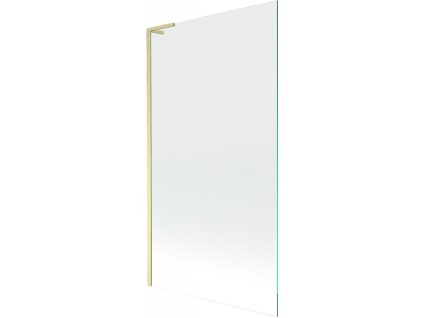 Mexen Next L 1-krídlová vaňová zástena 100 x 150 cm, transparentná, brúsené zlato - 895-100-000-03-00-55