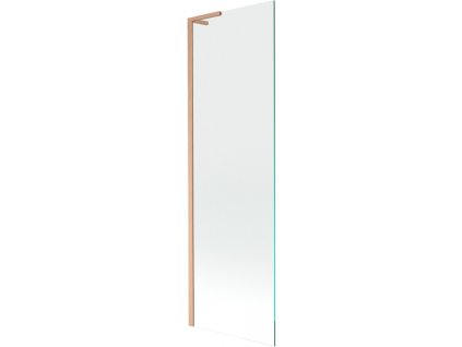 Mexen Next L 1-krídlová vaňová zástena 60 x 150 cm, transparentná, brúsená meď - 895-060-000-03-00-65