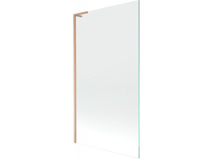 Mexen Next L 1-krídlová vaňová zástena 100 x 150 cm, transparentná, brúsená meď - 895-100-000-03-00-65