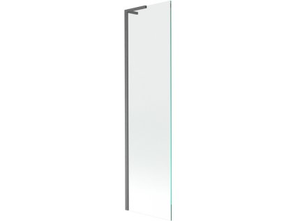 Mexen Next L 1-krídlová vaňová zástena 50 x 150 cm, transparentná, pištoľovo šedá kartáčovaná - 895-050-000-03-00-66