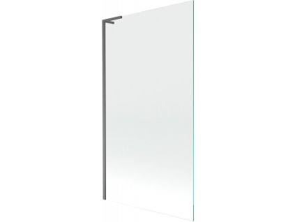 Mexen Next L 1-krídlová vaňová zástena 100 x 150 cm, transparentná, pištoľovo šedá kartáčovaná - 895-100-000-03-00-66