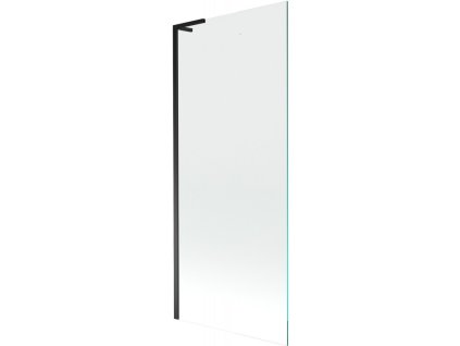 Mexen Next L 1-krídlová vaňová zástena 80 x 150 cm, transparentná, čierna - 895-080-000-03-00-70