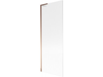 Mexen Next L 1-krídlová vaňová zástena 70 x 150 cm, pruhovaná, ružové zlato - 895-070-000-03-09-60