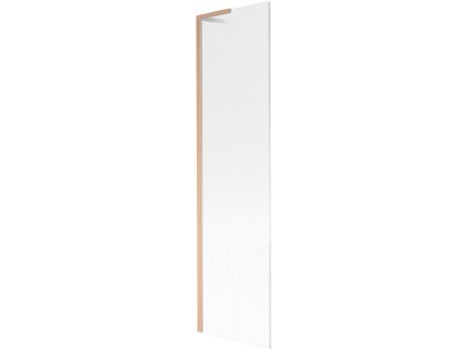 Mexen Next L 1-krídlová vaňová zástena 50 x 150 cm, pruhovaná, brúsená meď - 895-050-000-03-09-65