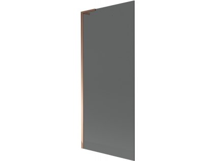 Mexen Next L 1-krídlová vaňová zástena 80 x 150 cm, grafit, ružové zlato - 895-080-000-03-40-60