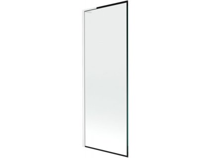 Mexen Next L 1-krídlová vaňová zástena 70 x 150 cm, čierny dizajn, biela - 895-070-000-03-70-20
