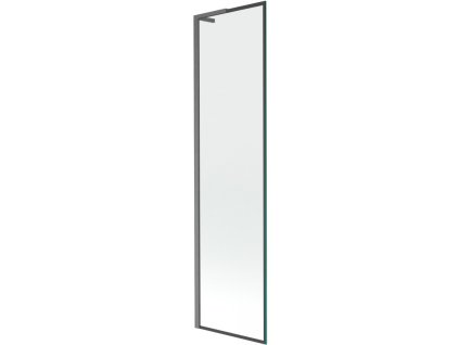 Mexen Next L 1-krídlová vaňová zástena 50 x 150 cm, čierny dizajn, pištoľovo šedá kartáčovaná - 895-050-000-03-70-66