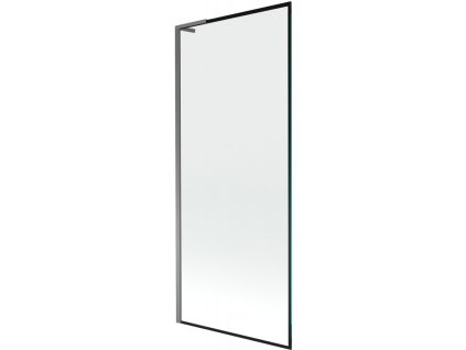 Mexen Next L 1-krídlová vaňová zástena 80 x 150 cm, čierny dizajn, pištoľový kov - 895-080-000-03-70-95