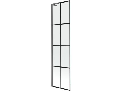 Mexen Next L 1-krídlová vaňová zástena 50 x 150 cm, čierny dizajn, pištoľový kov - 895-050-000-03-77-95