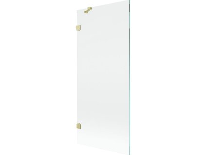 Mexen Lunar 1-krídlová vaňová zástena 80 x 150 cm, transparentná, brúsené zlato - 897-080-000-55-00