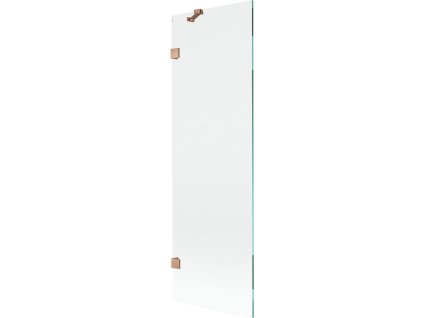 Mexen Lunar 1-krídlová vaňová zástena 60 x 150 cm, transparentná, brúsená meď - 897-060-000-65-00