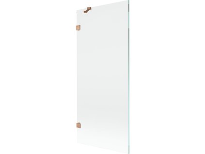 Mexen Lunar 1-krídlová vaňová zástena 80 x 150 cm, transparentná, brúsená meď - 897-080-000-65-00