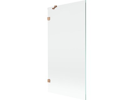Mexen Lunar 1-krídlová vaňová zástena 90 x 150 cm, transparentná, brúsená meď - 897-090-000-65-00