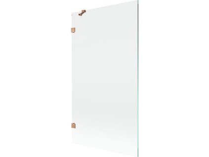 Mexen Lunar 1-krídlová vaňová zástena 100 x 150 cm, transparentná, brúsená meď - 897-100-000-65-00
