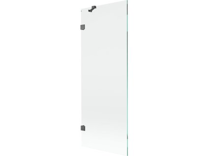 Mexen Lunar 1-krídlová vaňová zástena 70 x 150 cm, transparentná, pištoľovo šedá kartáčovaná - 897-070-000-66-00